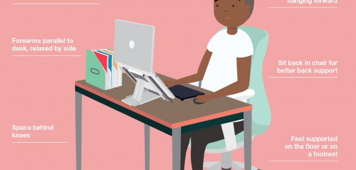 Working from home desk set up