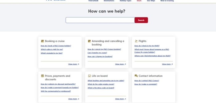 P&O Cruises launch a new Help Hub